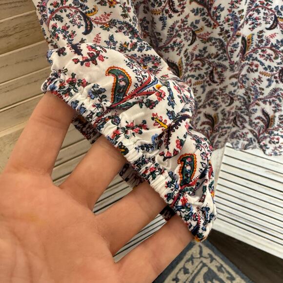 UNTUCKIT Women's XL Annika Rayon Floral Paisley Top Blouse Summer Multicolor - Picture 5 of 10